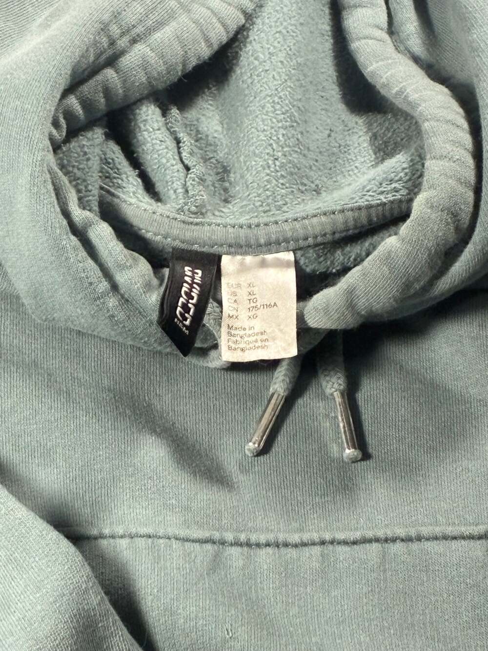 H&M Sage Green Hoodie XL Vintage Inspired Y2K Oversized Streetwear
